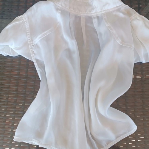 Raxevsky white crop top blouse size M like new