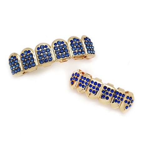 Grillz Blue Bling Bling new hip-hop set