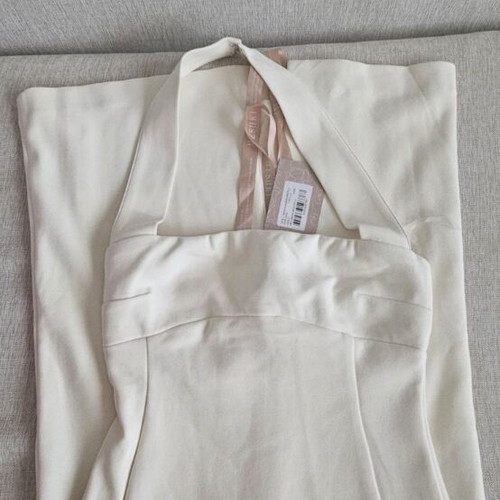Meshki Midi Halter Dress New With Tags, White Beige, Size S