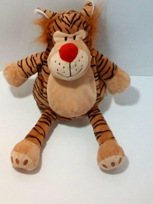 Plush tiger puppet glove Werkmeister used