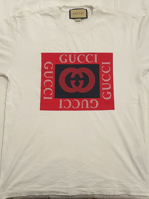 Gucci T-shirt μικρό μέγεθος σαν καινούργιο, λευκό και κόκκινο