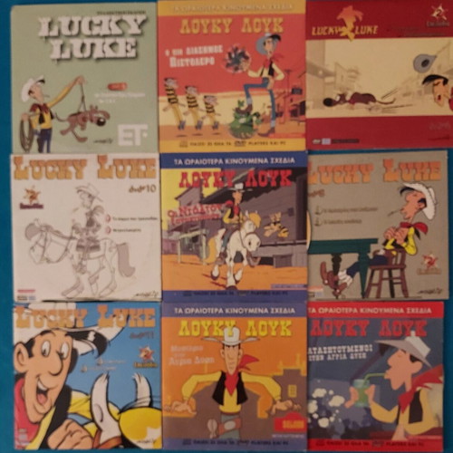 Lucky Luke 9 DVD set like new, animated series with subtitles