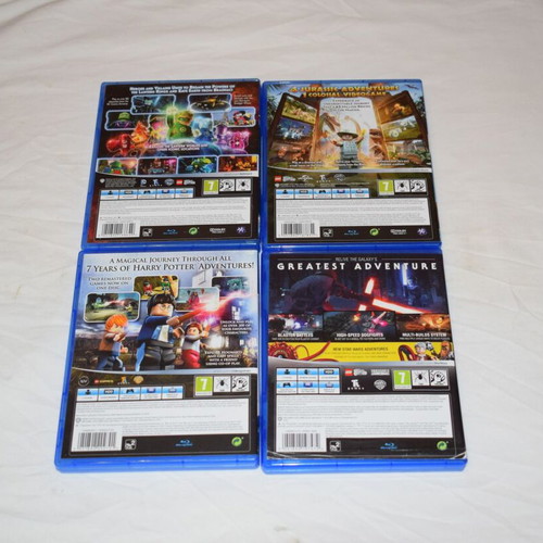 LEGO games for PS4 used, lot of 4 including Batman, Harry Potter, Star Wars, Jurassic World