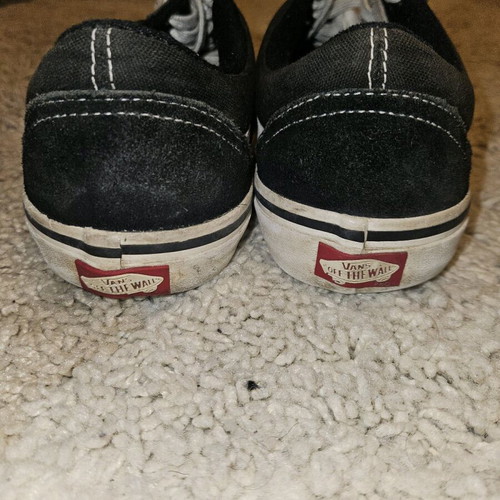 Vans men's black athletic shoes used, size 42