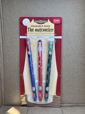 Legami The Nutcracker erasable pens limited edition