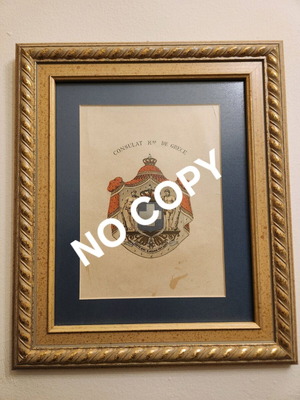 Old frame with royal coat of arms like new