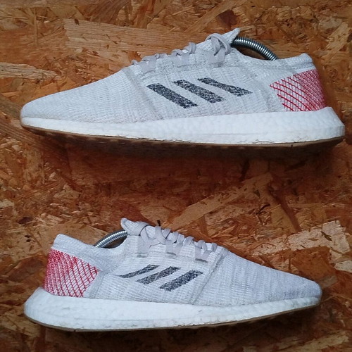 adidas gazelle silver green womens Adidas Pureboost Go B37805 Mens Gray Canvas Low Top Athletic Running S