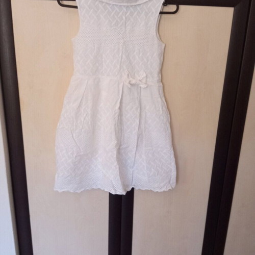 White dress for girls 12 years old used with open back and waist belt