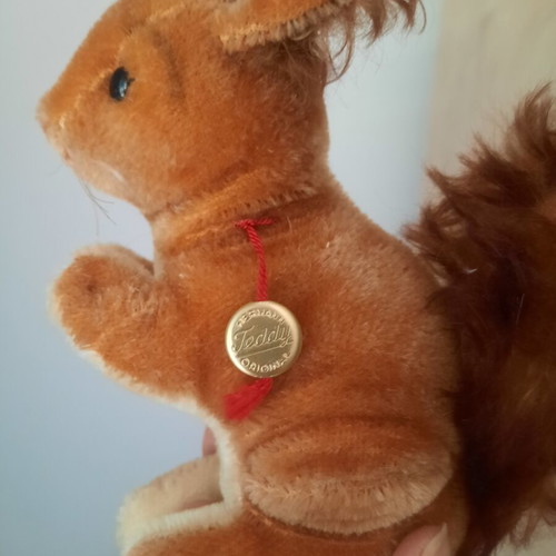 Hermann Teddy Original mohair squirrel plush toy, vintage