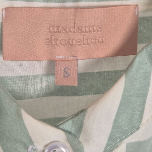 Madame Shoushou dress like new with pockets and embroidery, turquoise and white, size S