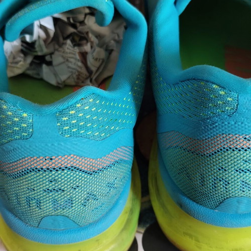 Nike Air Max size 46 used, turquoise with left air sole loss