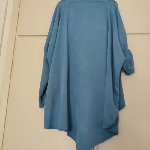 Celestino asymmetrical blouse like new, blue, one size