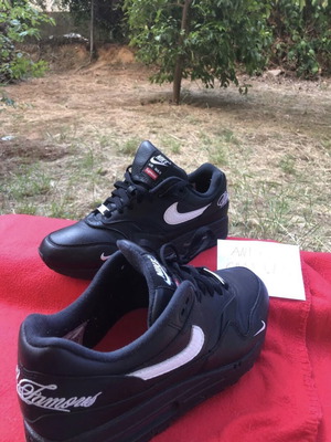 Nike x Supreme Air Max 1 sneakers size 44 black/white like new