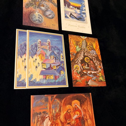 Set of 6 collectible Christmas cards like new