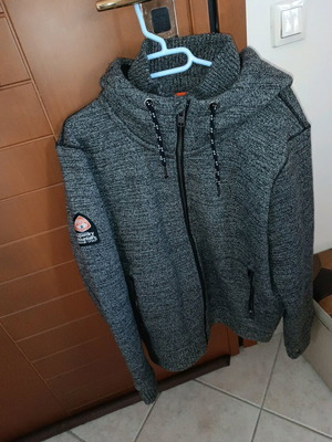 Ζακέτα Superdry Mountain Zip Hood γκρι, σαν καινούργια, XXL