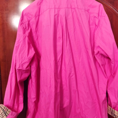 Burberry long sleeve shirt 3XL like new, pink, 100% cotton
