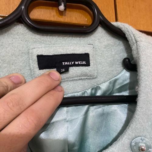 Women's coat used, turquoise, size S