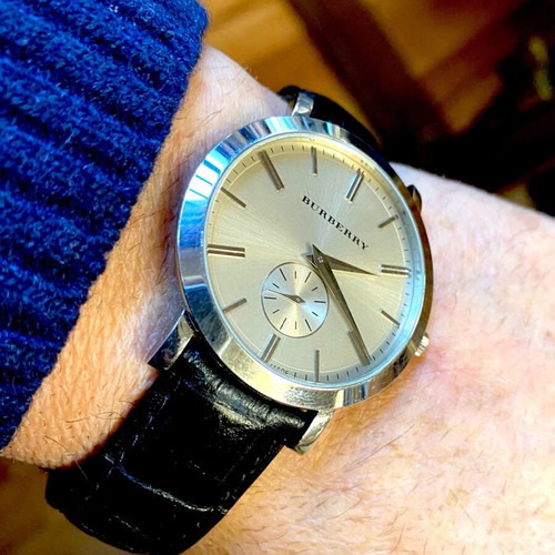 Burberry watch used, stainless steel, waterproof with sapphire 40mm