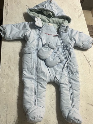 Blue baby snowsuit 3-6 months like new