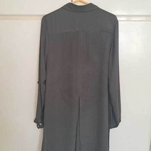 Viscose women's long shirt khaki like new Papaya weekend UK 16