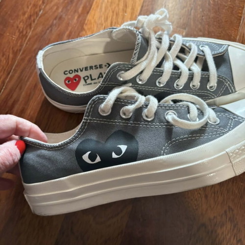 Converse X Comme des Garçons Grey Sneakers Size 39 EU Like New