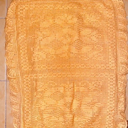 Handmade vintage knitted decorative pillowcase like new