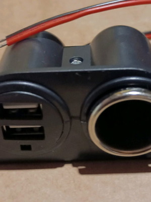 Cigarette lighter socket with dual USB charging, base and LED indicator 12/24V new