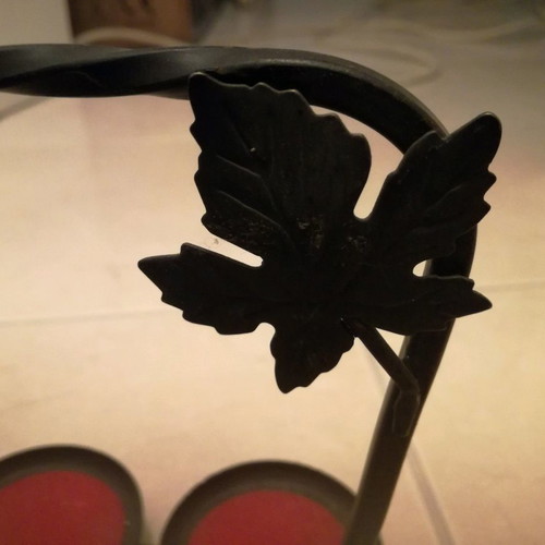 Metal candle holder for six tealights used