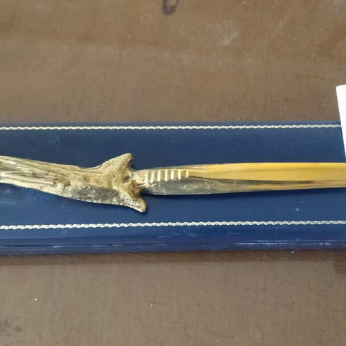Decorative letter opener knife bronze by Archetypo, Christ. Anagnostopoulos