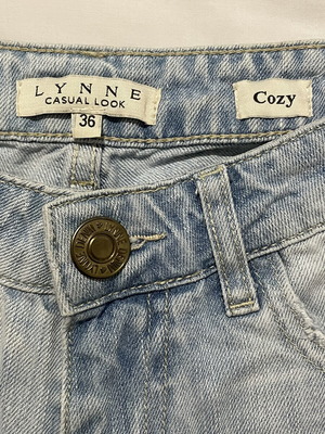 Lynne light blue jean shorts with lace, like new, size S