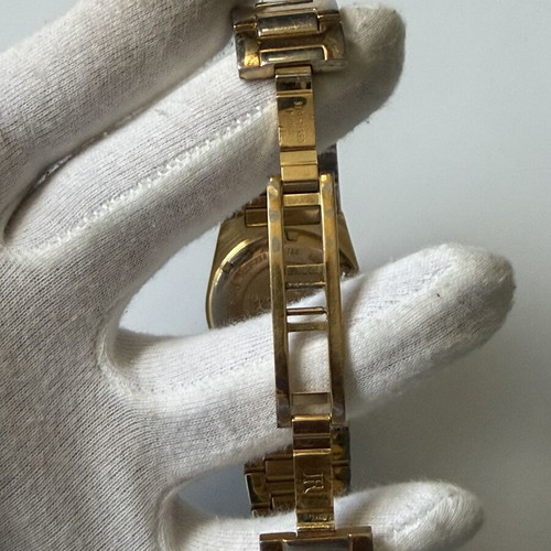 Jaques Richal Estoril 18K Swiss watch used, blue and gold