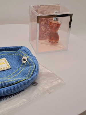 Jean Paul Gaultier Classique Limited Edition Pour Femme Vintage μινιατούρα σετ με πορτοφολάκι denim καινούργιο