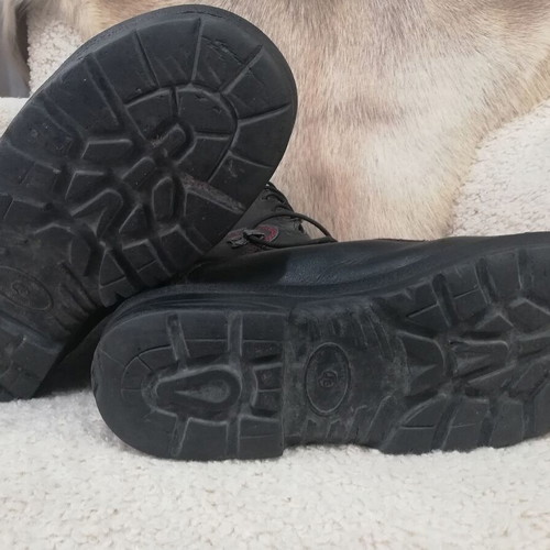 Firefighter leather boots used, GoreTex, men's size 44, black