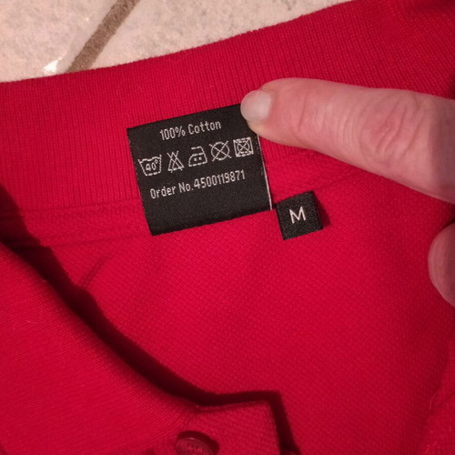 Acode-active wear men's polo shirt M like new, red, 100% cotton