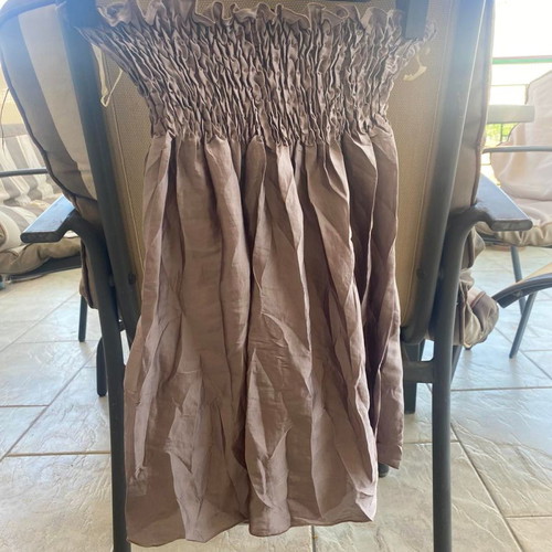 Satin blouse used in champagne color, size S