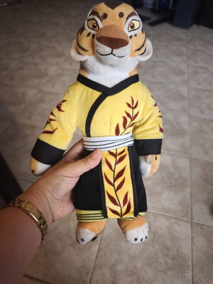 Kung Fu Panda Master Tiger plush toy used, original collectible 2016