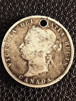 Νόμισμα Canada 25 cents 1874 Victoria μεταχειρισμένο, ασήμι 925