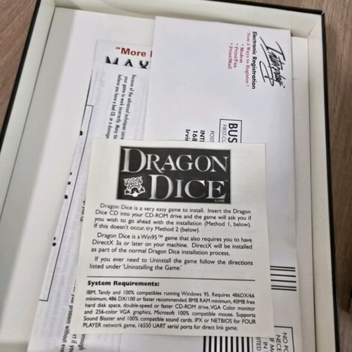Dragon Dice Interplay fantasy strategy game Windows 95 PC used