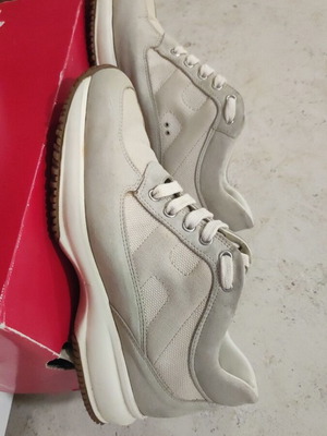 Hogan Interactive sneakers, ivory and pale green