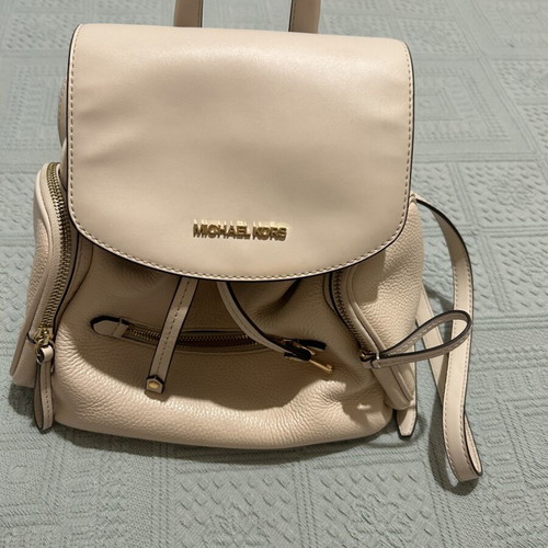 Michael Kors leather backpack, beige