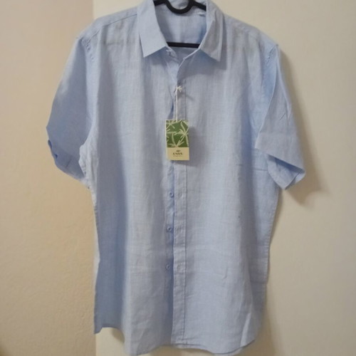 A.S. 98 men's linen shirt, blue, XL
