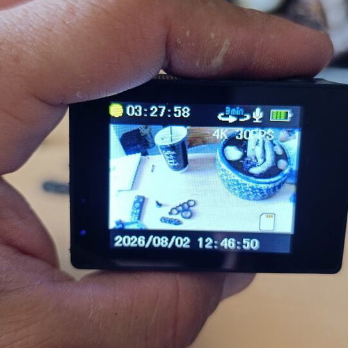 Action camera 4K used with many accessories