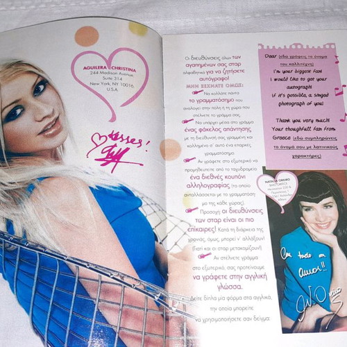 Katerina magazine insert new with autographed photos and addresses