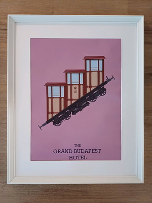 The Grand Budapest Hotel poster new with frame and mat