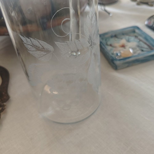 Handmade crystal pitcher for water or wine