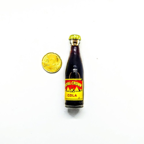 Vintage mini glass Royal Crown Cola bottle like new collectible