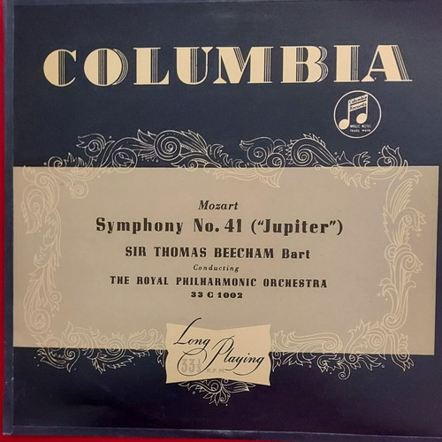 Mozart Symphony No.41 "Jupiter" LP, Sir Thomas Beecham conductor
