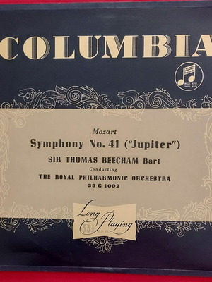 Mozart Symphony No.41 "Jupiter" LP, Sir Thomas Beecham conductor