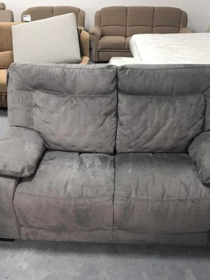 Gray velvet two-seater sofa like new