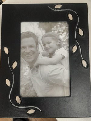 Wooden photo frame black for 15x10cm photo new